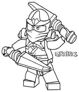 Kolorowanka walczący ninja roblox